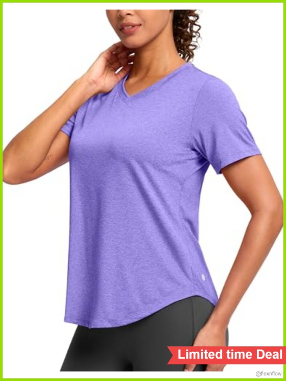 Women's V-Neck Short Sleeve Dry Fit T-Shirts UPF 50